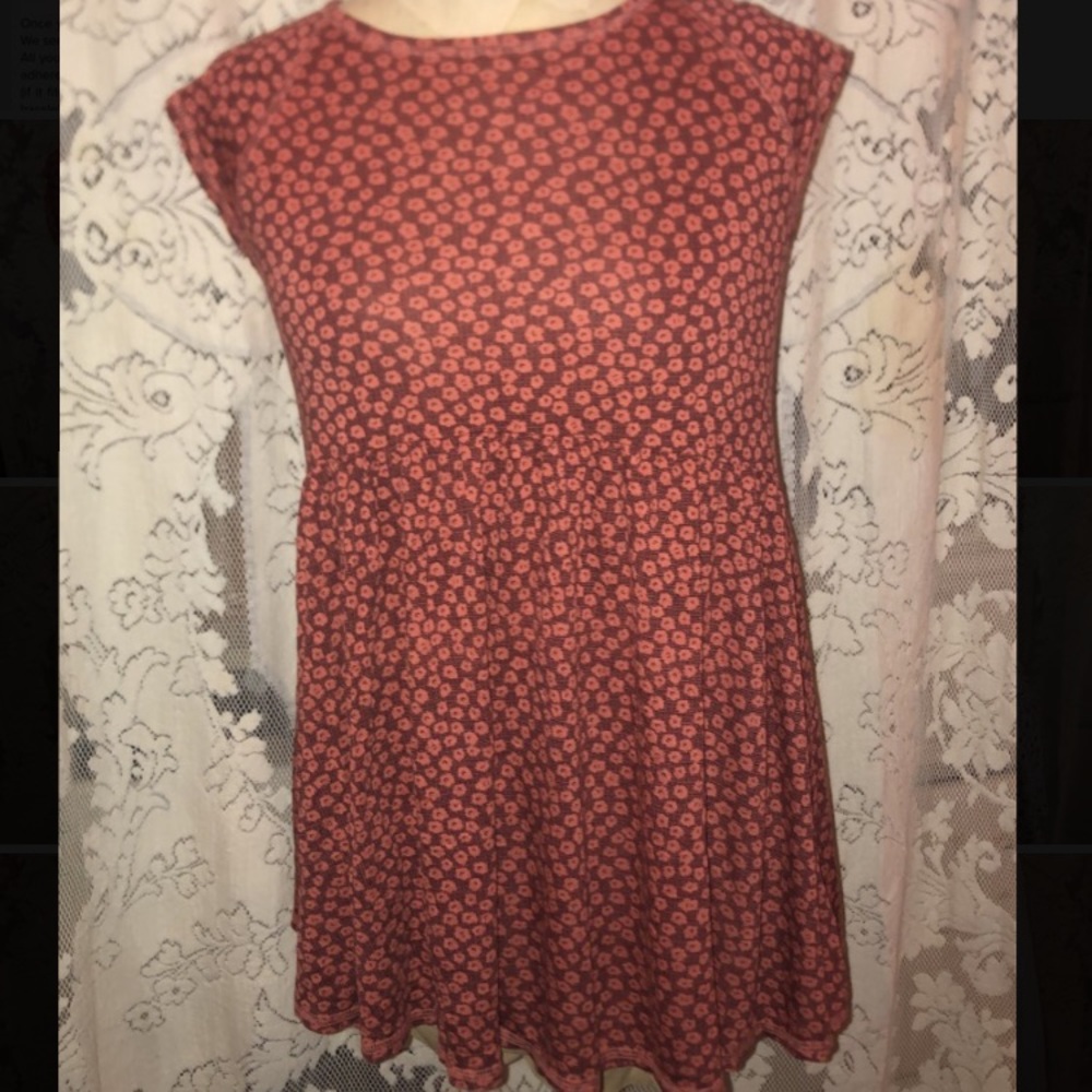 Urban Outfitters rust/orange floral babydoll dress